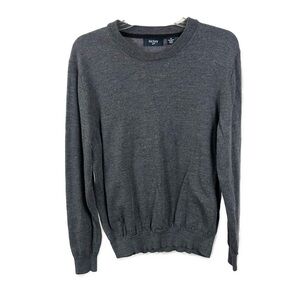 Hickey Golf Men’s 100% Merino Wool Gray Pullover Crew‎ Neck Sweater- Size Medium